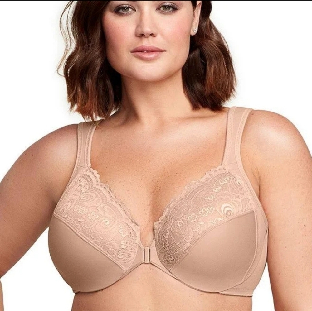 Glamorise WonderWire Front-Closure Underwire Bra Cafe - 40G